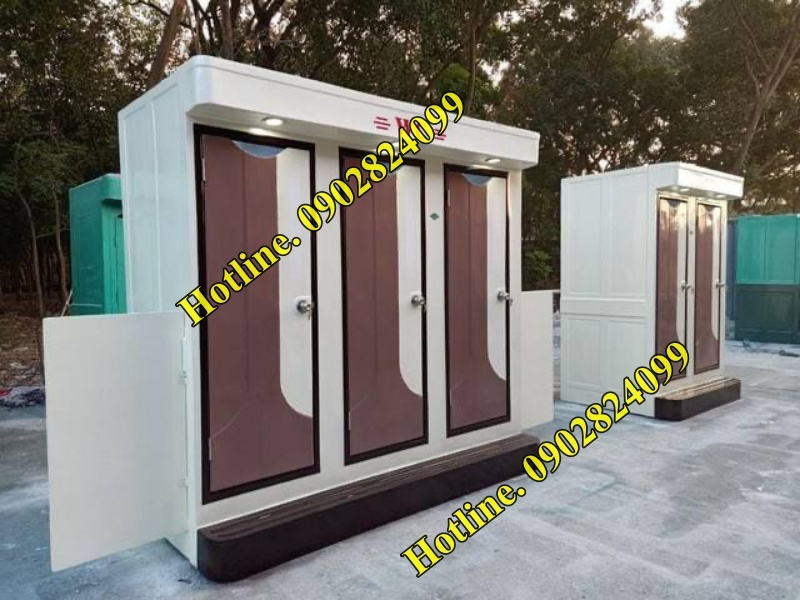 nhà vệ sinh di động ba buồng 
